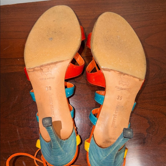 Manolo Blahnik Multicolor Strappy Heels - Picture 9 of 9